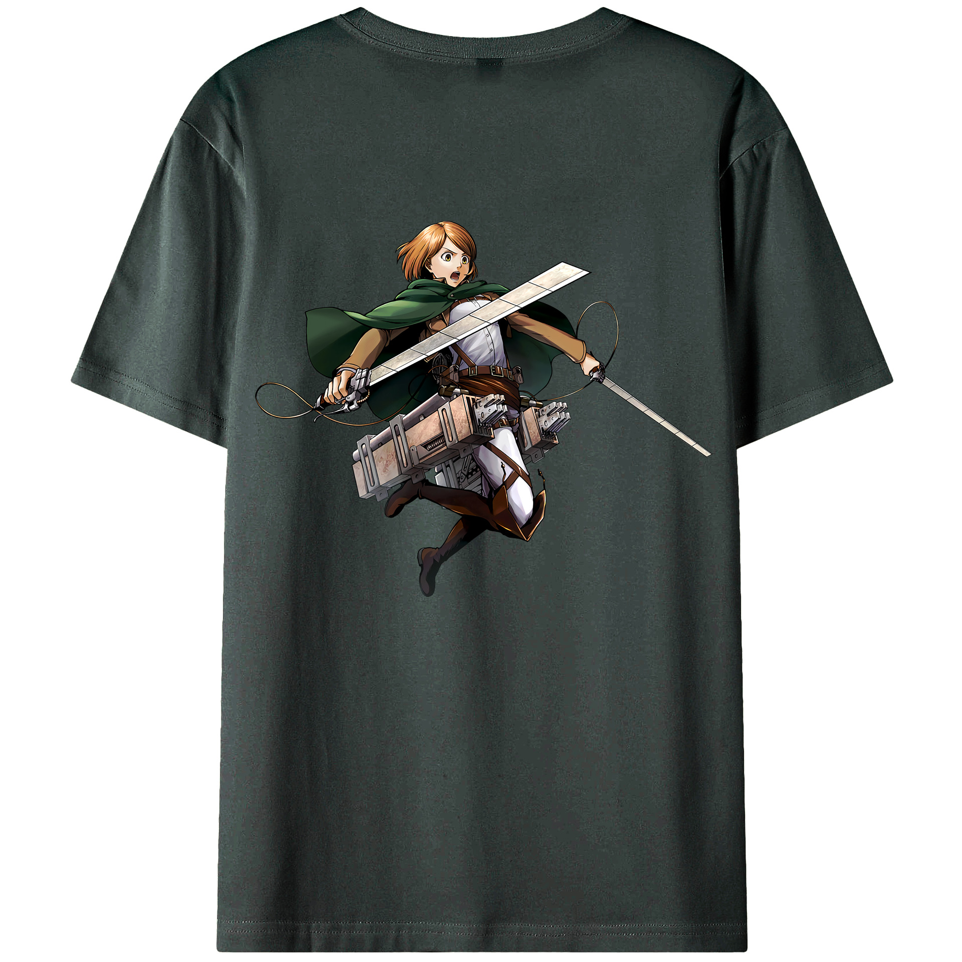 （画像用） 進撃の巨人 ペトラ·ラル Attack on Titan Petra Rall 綿100％ メンズ半袖Tシャツ（バックプリント） 通気性